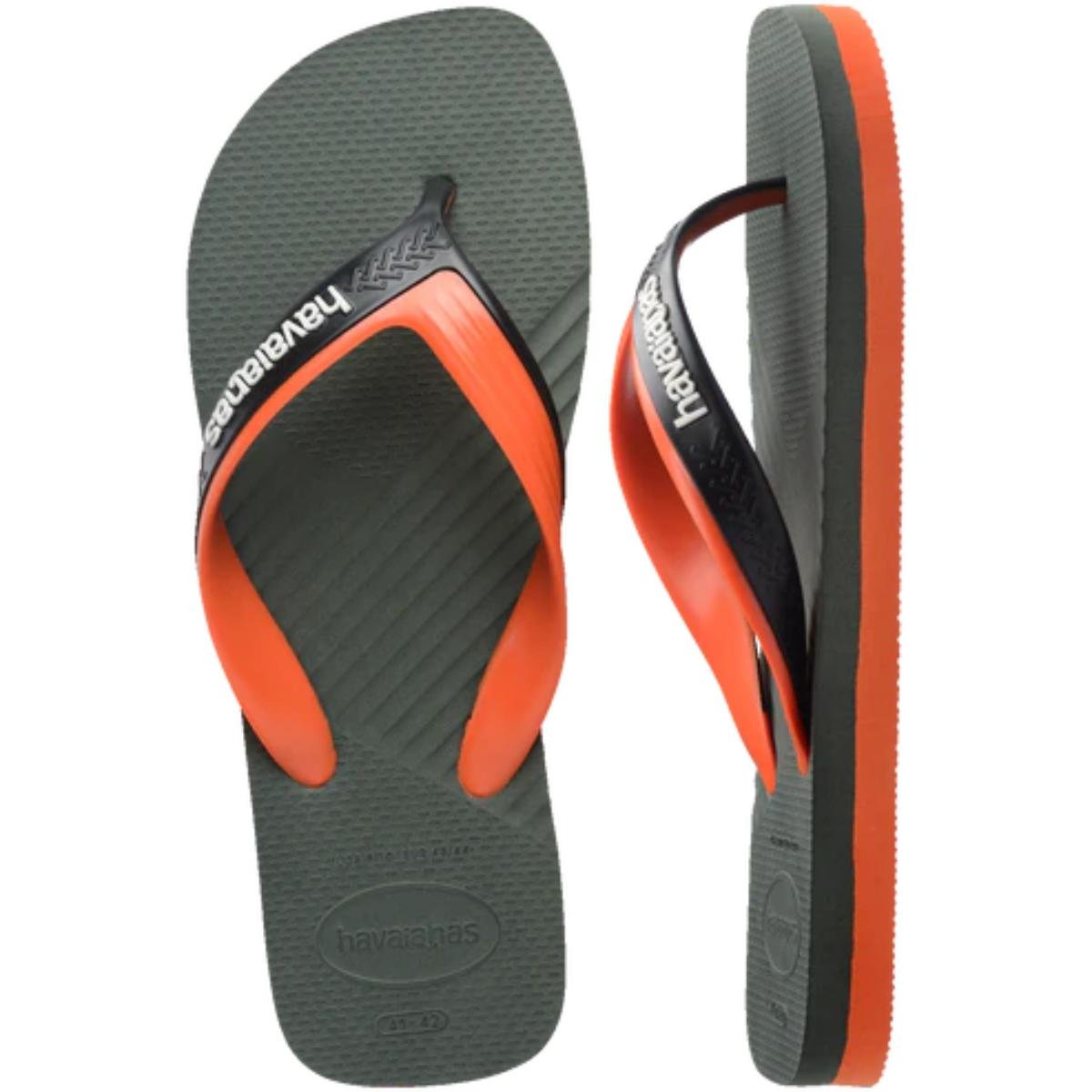 Chinelo Havaianas Dual Masculino - Verde e Laranja Verde/Laranja 5