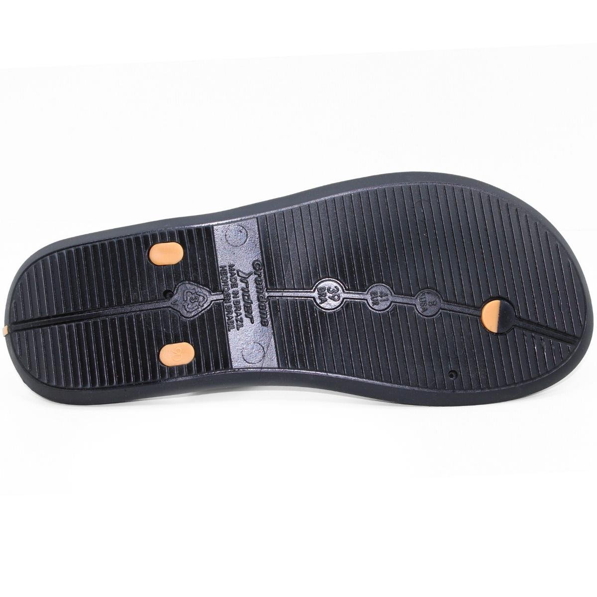 Chinelo Rider R1 Prime Masculino - Preto e Bege Preto/Laranja 5
