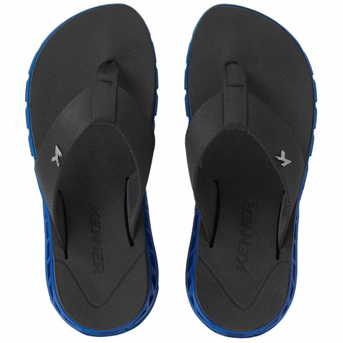 Chinelo Kenner Rakka U1 Masculino - Preto e Azul Preto/Azul 2