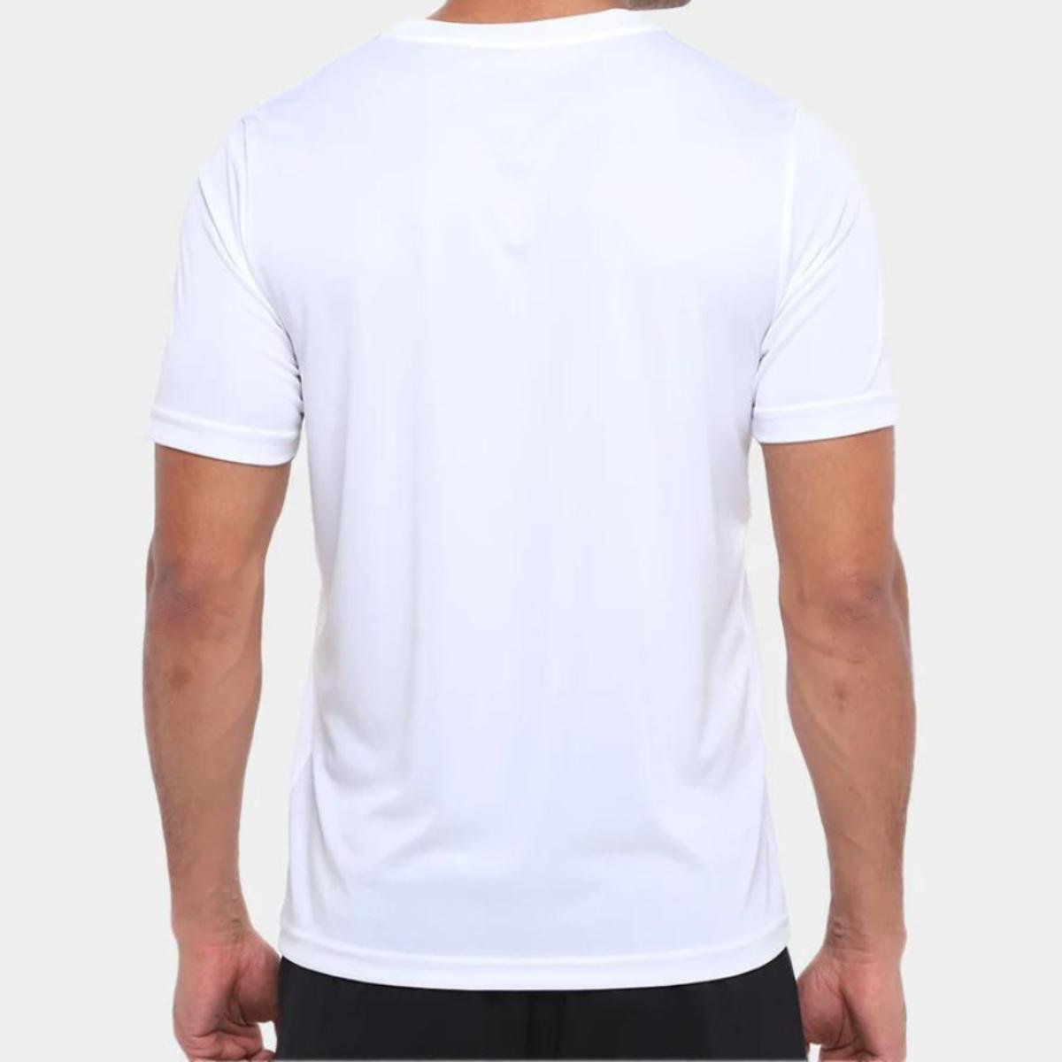 Camiseta Puma Small Poly Masculina - Branco Branco/Preto 2