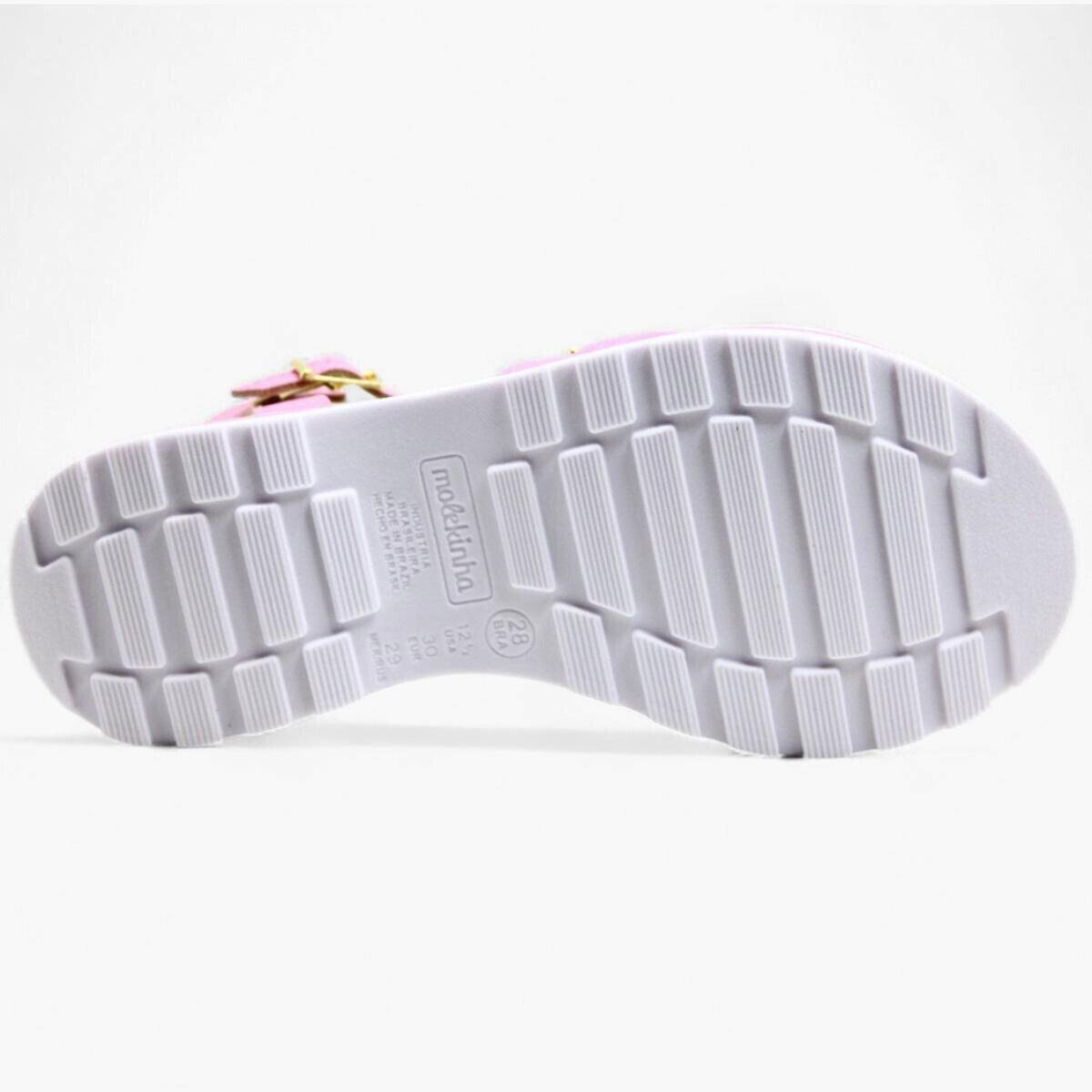 Papete Infantil Molekinha Tira Cruzada Apliques Menina - Rosa Rosa 5