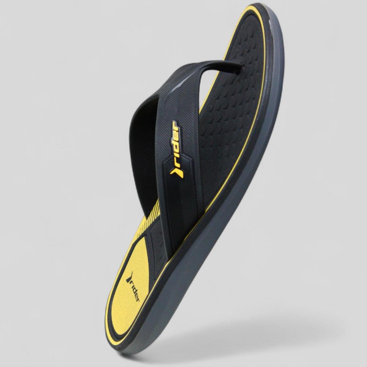 Chinelo Rider Weekend Masculino - Preto e Amarelo Preto/Amarelo 3