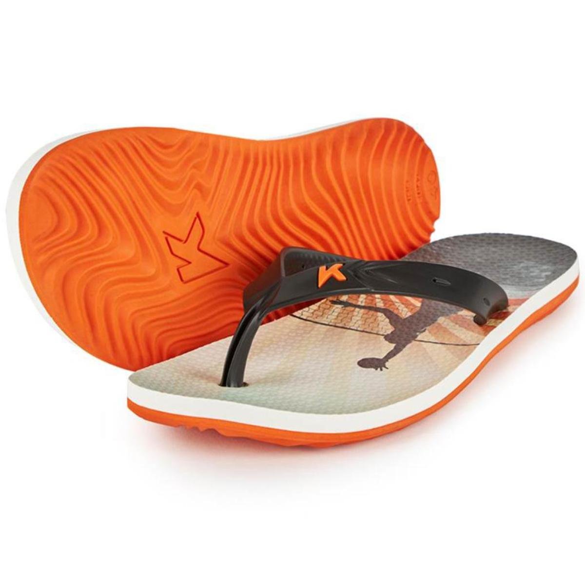 Chinelo Kenner Summer Vôlei Masculino - Preto e Laranja Preto/Laranja 2