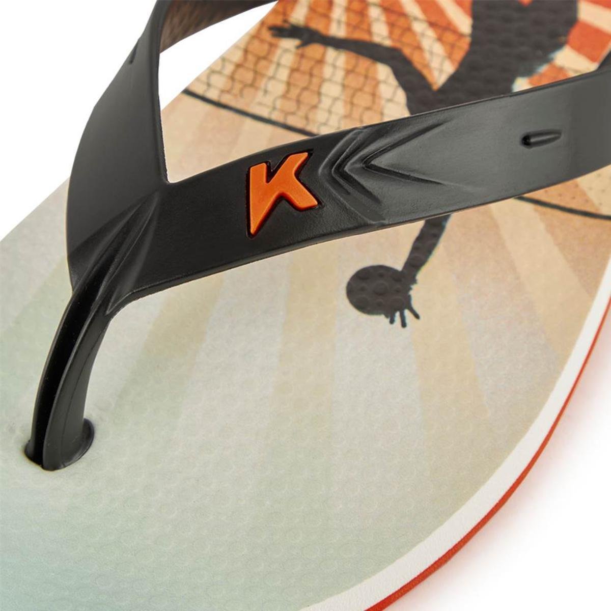 Chinelo Kenner Summer Vôlei Masculino - Preto e Laranja Preto/Laranja 4