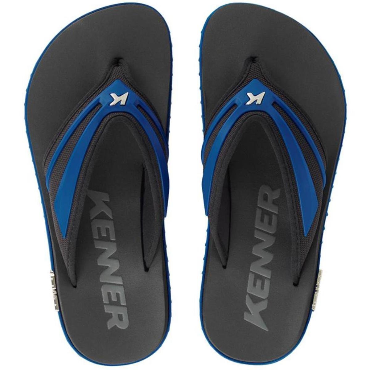 Chinelo Kenner Kivah New Force Masculino Preto e Azul Preto/Azul