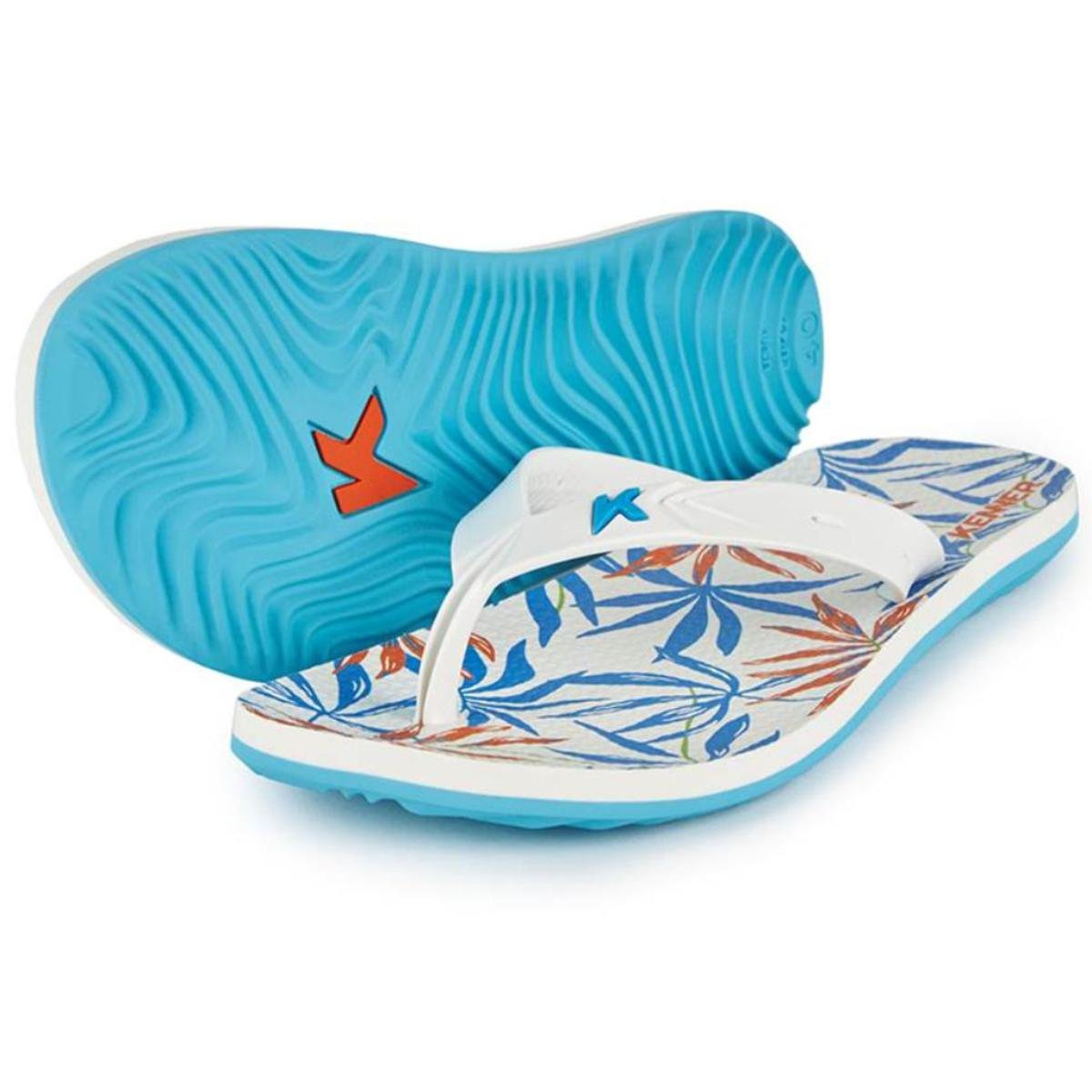 Chinelo Kenner Summer Dunas Masculino - Branco e Azul Branco/Azul/Laranja 2