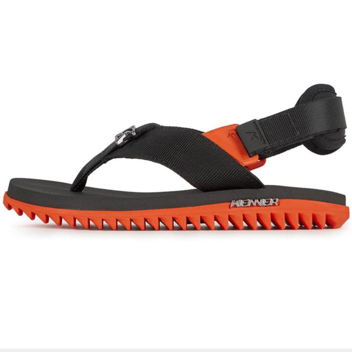 Chinelo Infantil Kenner Kivah Run Kids - Preto e Laranja Preto/Laranja 3