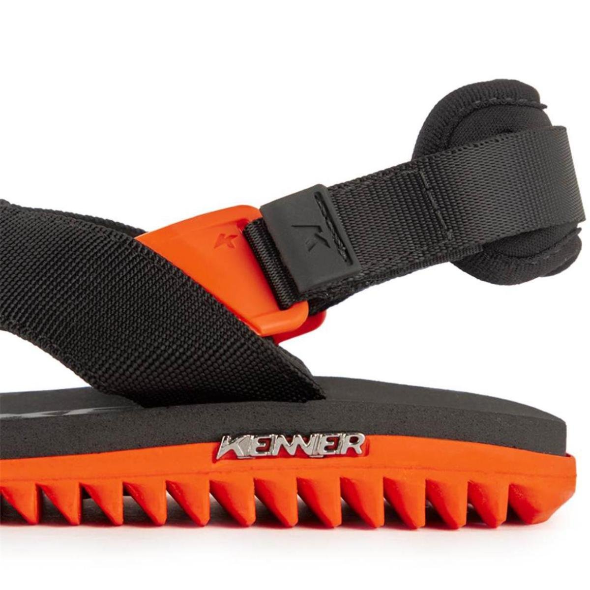 Chinelo Infantil Kenner Kivah Run Kids - Preto e Laranja Preto/Laranja 4