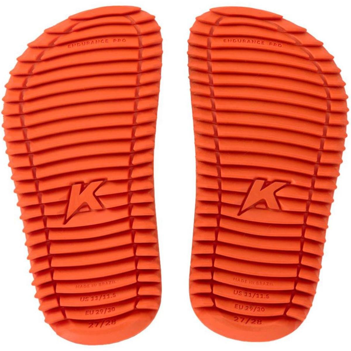 Chinelo Infantil Kenner Kivah Run Kids - Preto e Laranja Preto/Laranja 5