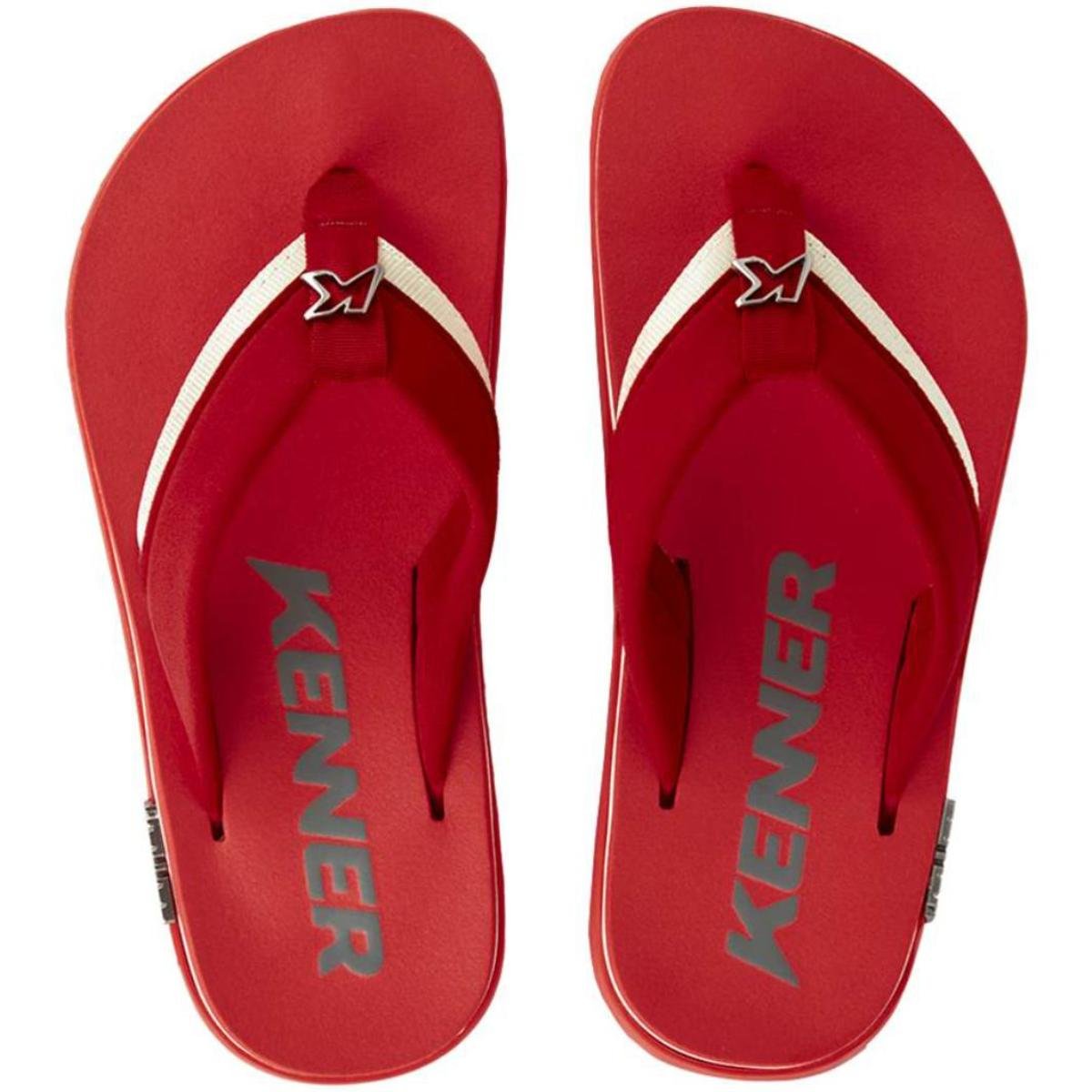 Chinelo Kenner Kivah Colors Masculino - Vermelho e Branco Vermelho/Branco 2