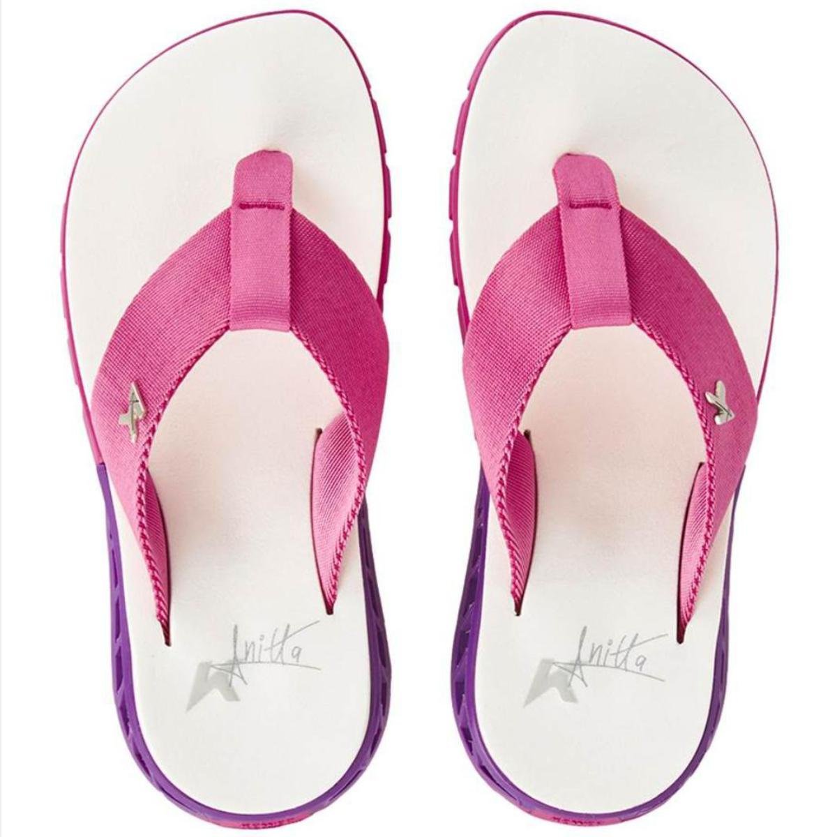 Chinelo Kenner Rakka Anitta Feminino - Branco e Rosa Branco/Rosa 2