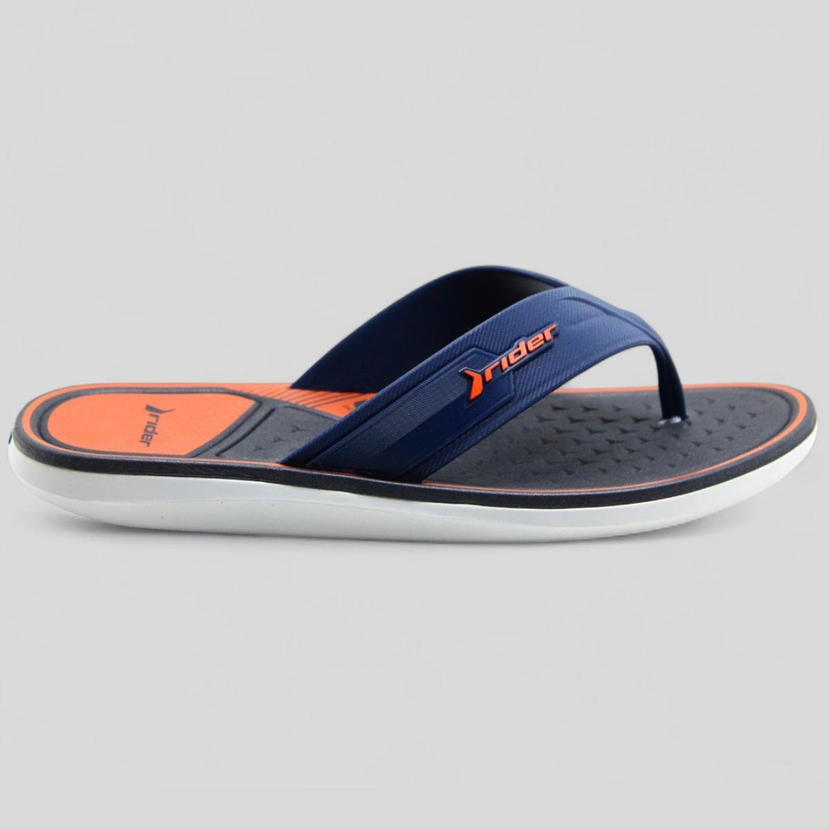 Chinelo Rider Weekend Masculino - Preto e Laranja Preto/Laranja/Azul 2