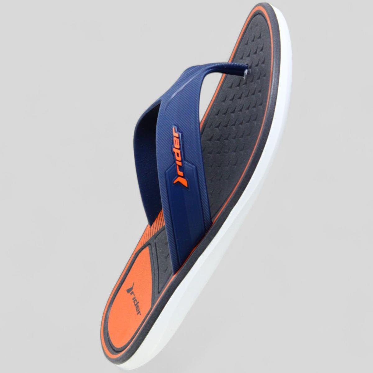 Chinelo Rider Weekend Masculino - Preto e Laranja Preto/Laranja/Azul 3