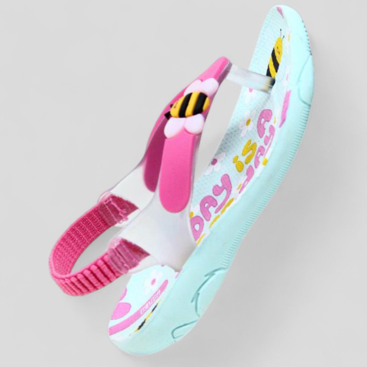Chinelo Infantil Klin Acqua Print Abelha Menina - Rosa e Azul Rosa/Azul 3