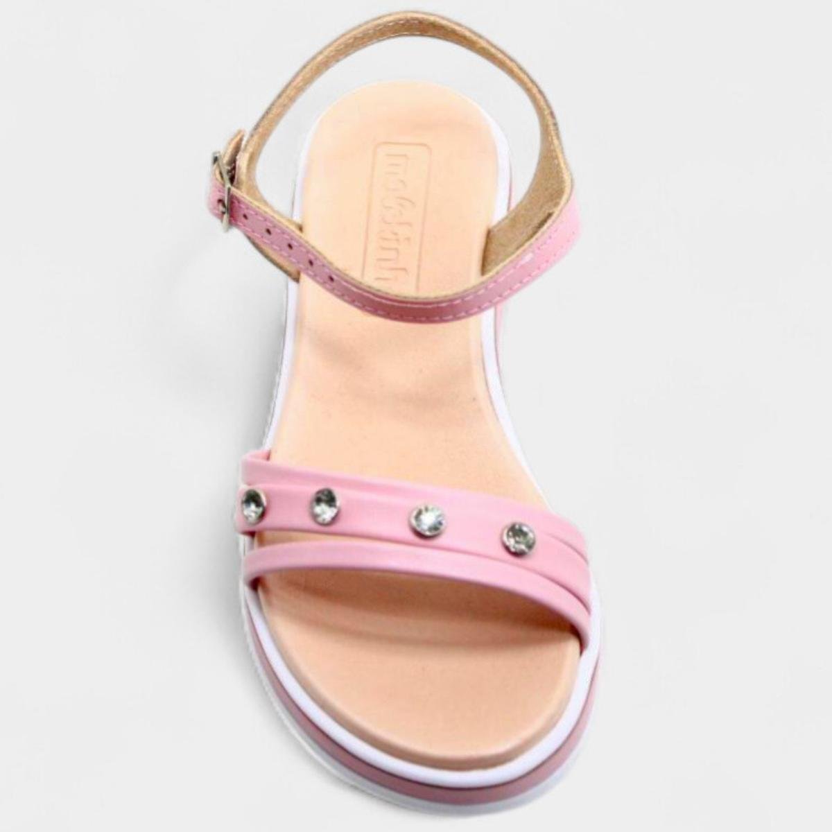 Papete Infantil Molekinha Strass Menina - Rosa Rosa 3
