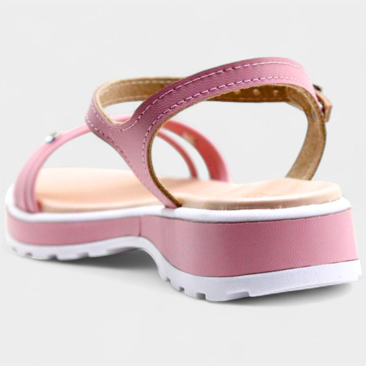 Papete Infantil Molekinha Strass Menina - Rosa Rosa 4