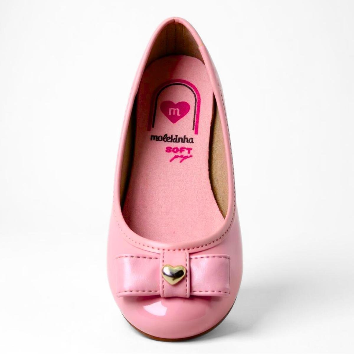 Sapatilha Infantil Molekinha Laço Verniz - Rosa Rosa 3