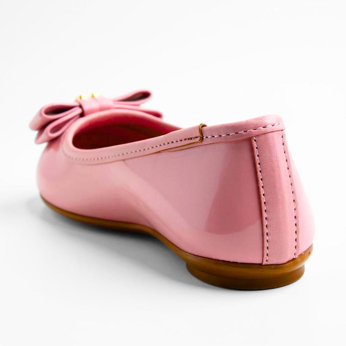 Sapatilha Infantil Molekinha Laço Verniz - Rosa Rosa 4