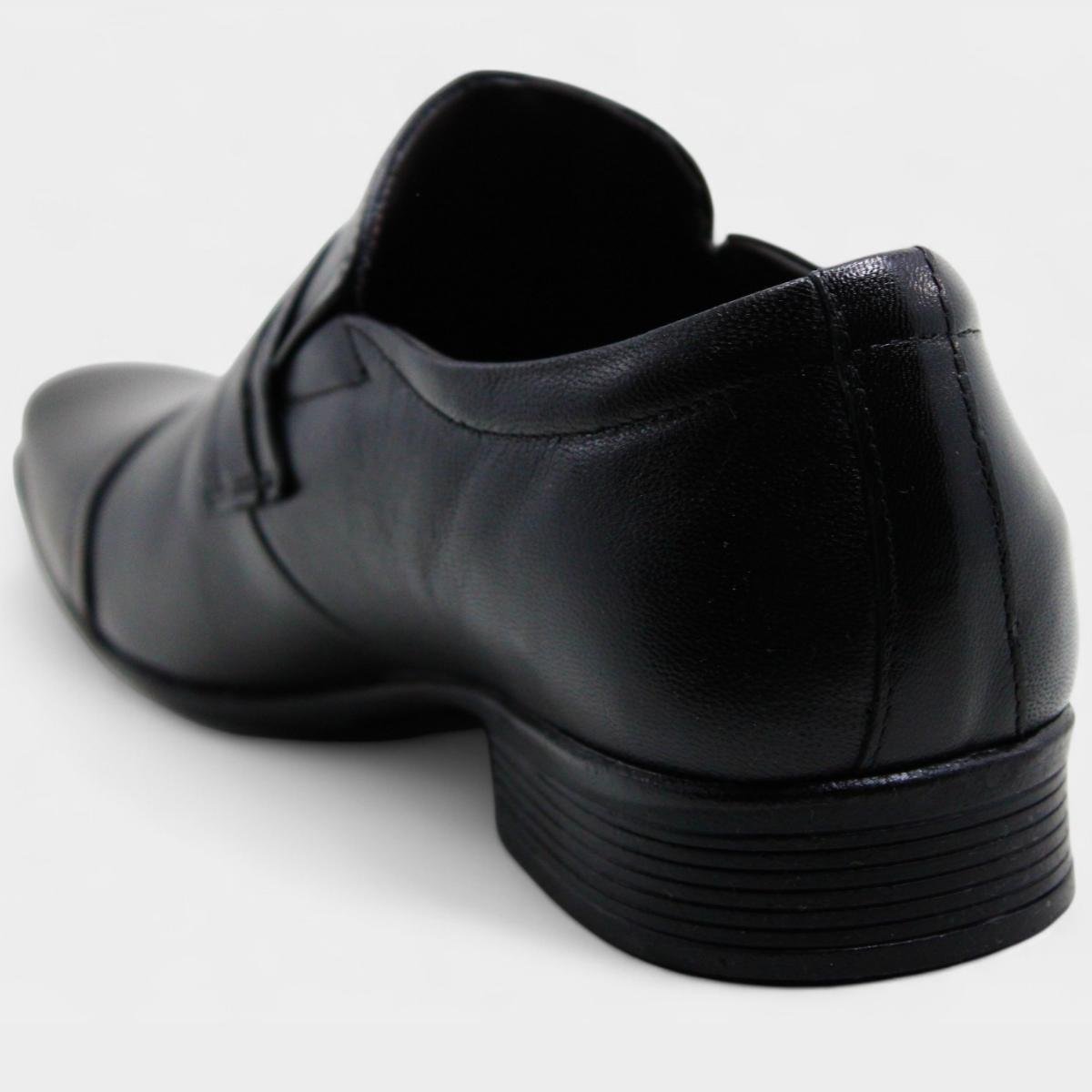 Sapato Social Jota Pe Couro Air Winner Masculino - Preto Preto 4