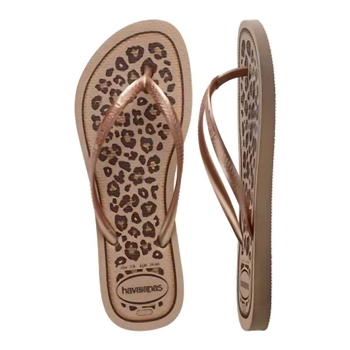 Chinelo Havaianas Slim Animals Feminino - Marrom Marrom 5
