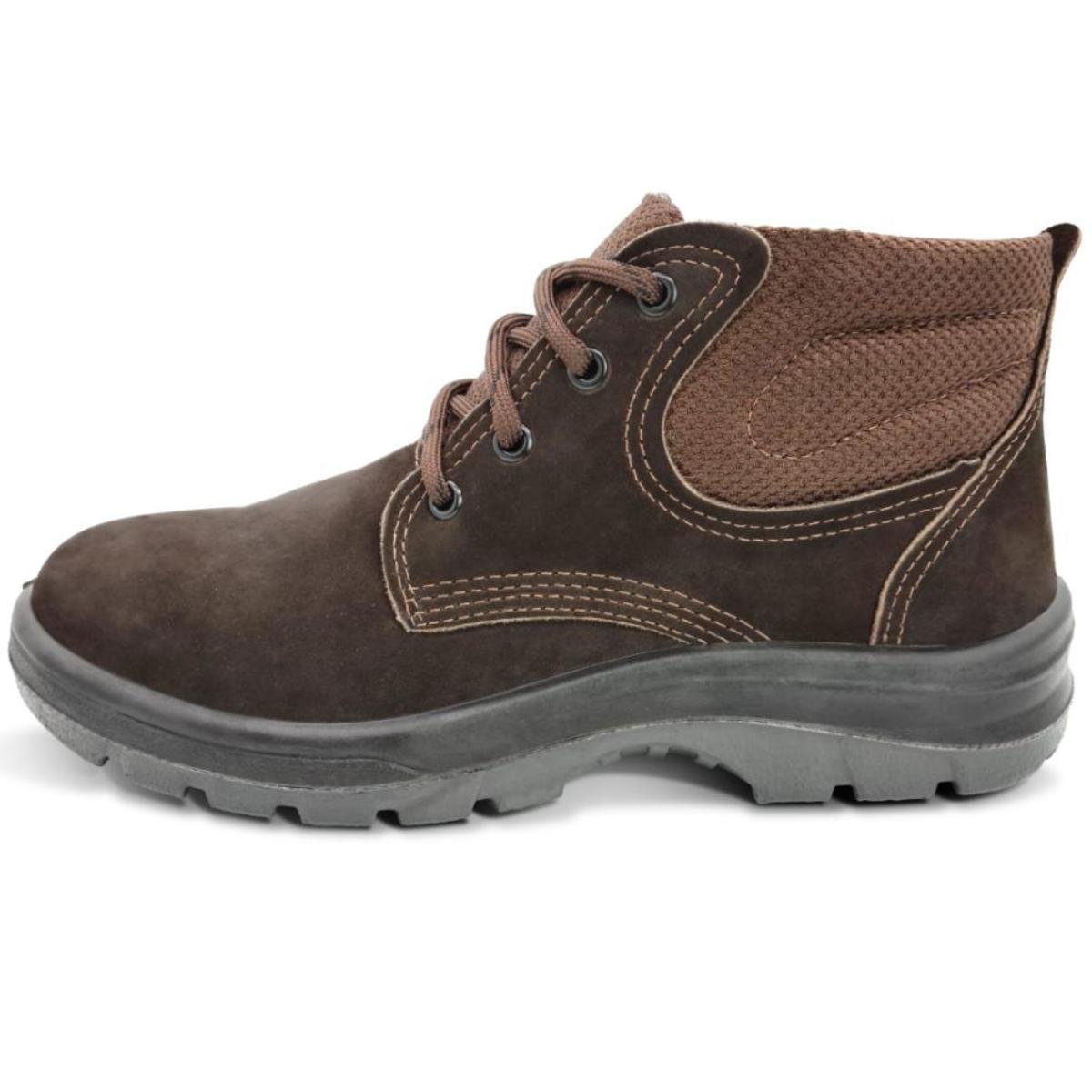 Botina De Segurança Biqueira de PVC Cartom CA41335 Couro Nobuck Casual TP092ECO - Marrom Marrom 2