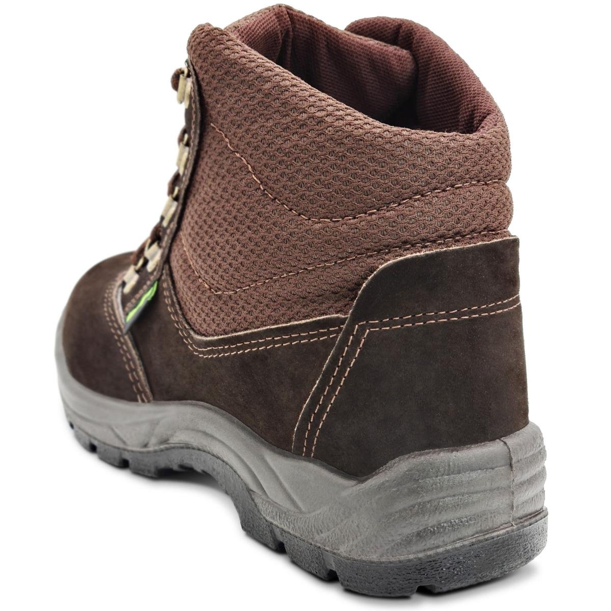 Botina De Segurança Biqueira de PVC Cartom CA40102 Couro Nobuck Casual - Marrom Marrom 3