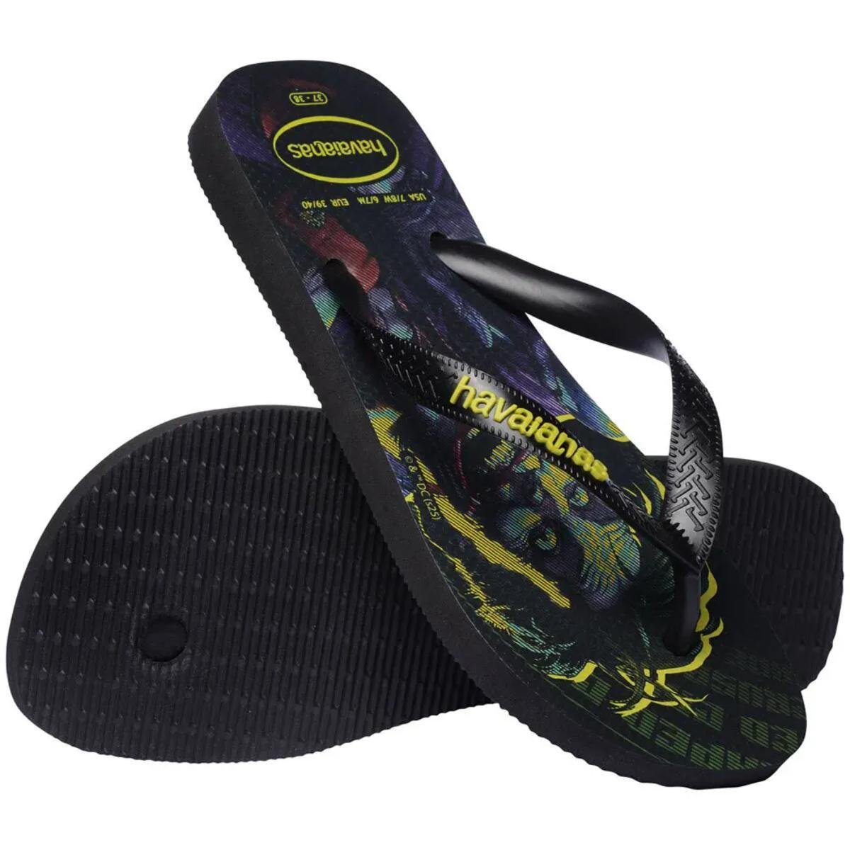 Chinelo Havaianas Top Heróis DC - Preto e Amarelo Preto/Amarelo 4