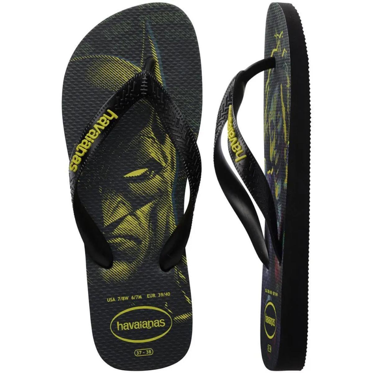 Chinelo Havaianas Top Heróis DC - Preto e Amarelo Preto/Amarelo 5