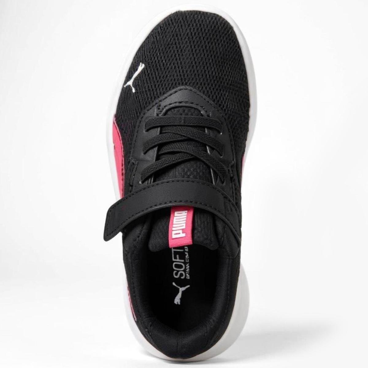 Tênis Infantil Puma Flexfocus Modern Running - Preto e Pink Preto/Pink 3
