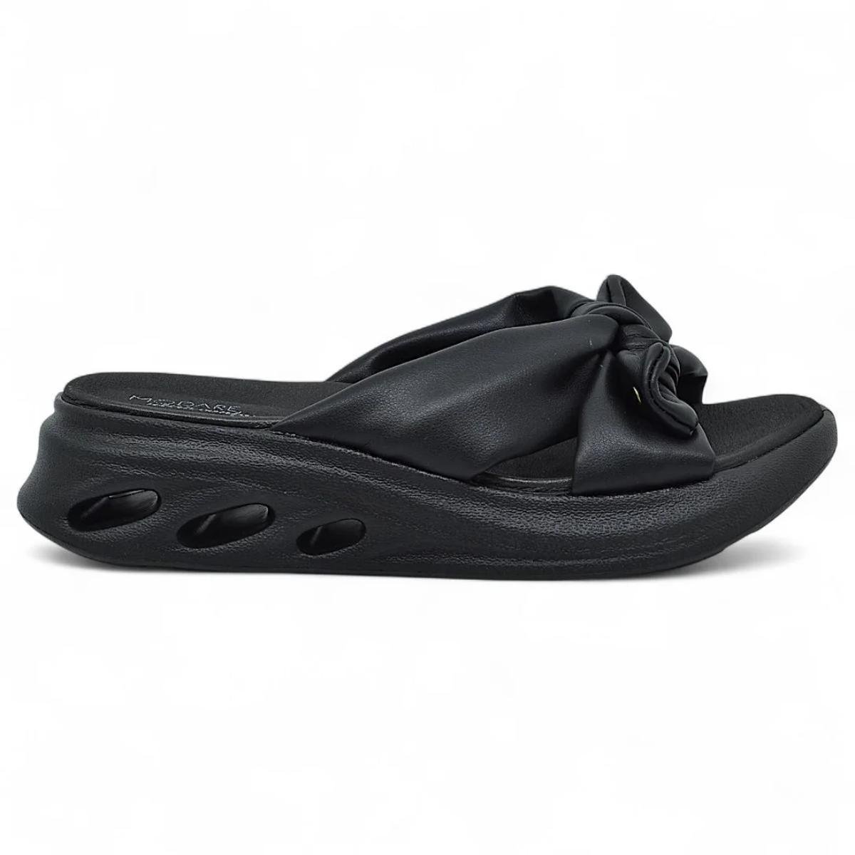 Tamanco Modare Plataforma Laço Feminino - Preto Preto 2