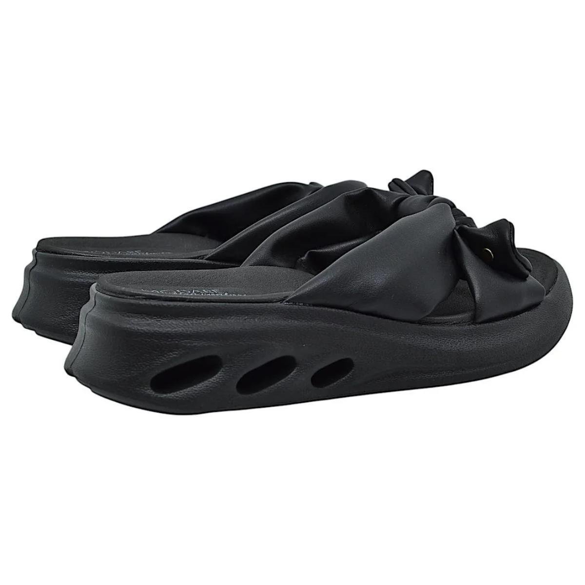 Tamanco Modare Plataforma Laço Feminino - Preto Preto 4