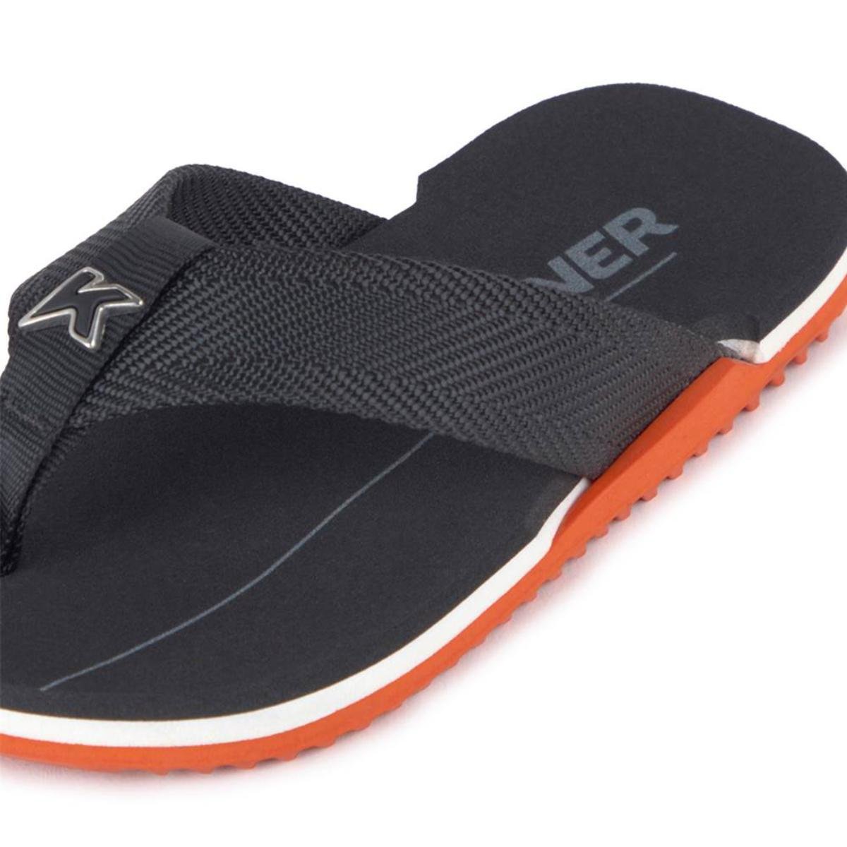 Chinelo Infantil Kenner NK6 Pro - Preto e Laranja Preto/Laranja 4