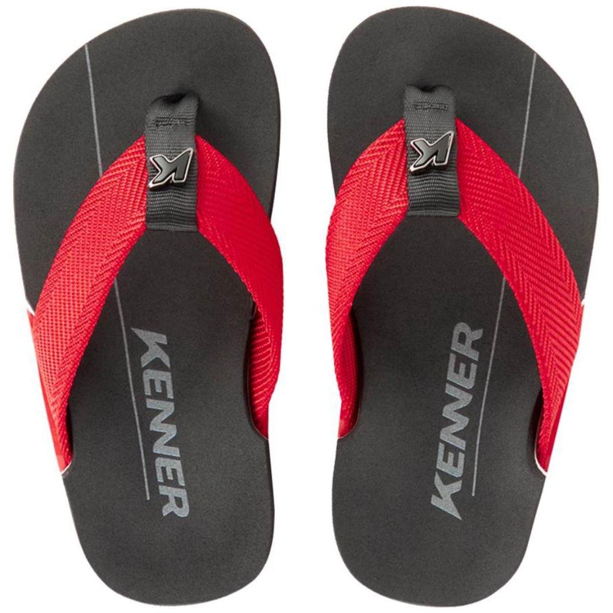 Chinelo Infantil Kenner NK6 Pro - Preto e Vermelho Preto/Vermelho 2