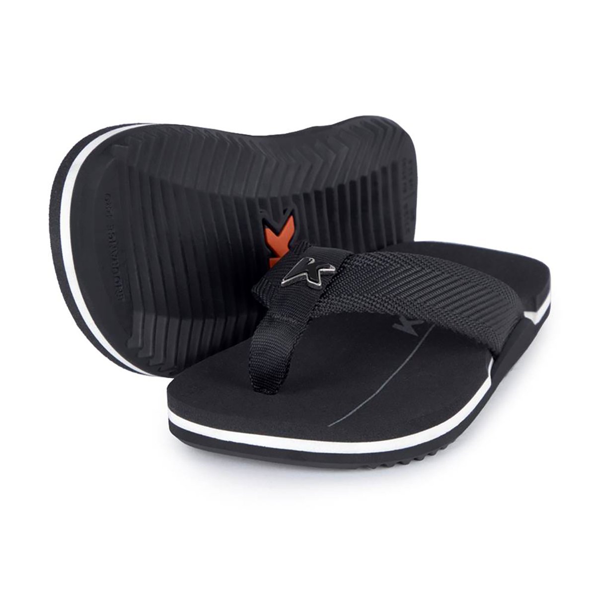 Chinelo Infantil Kenner NK6 Pro - Preto e Branco