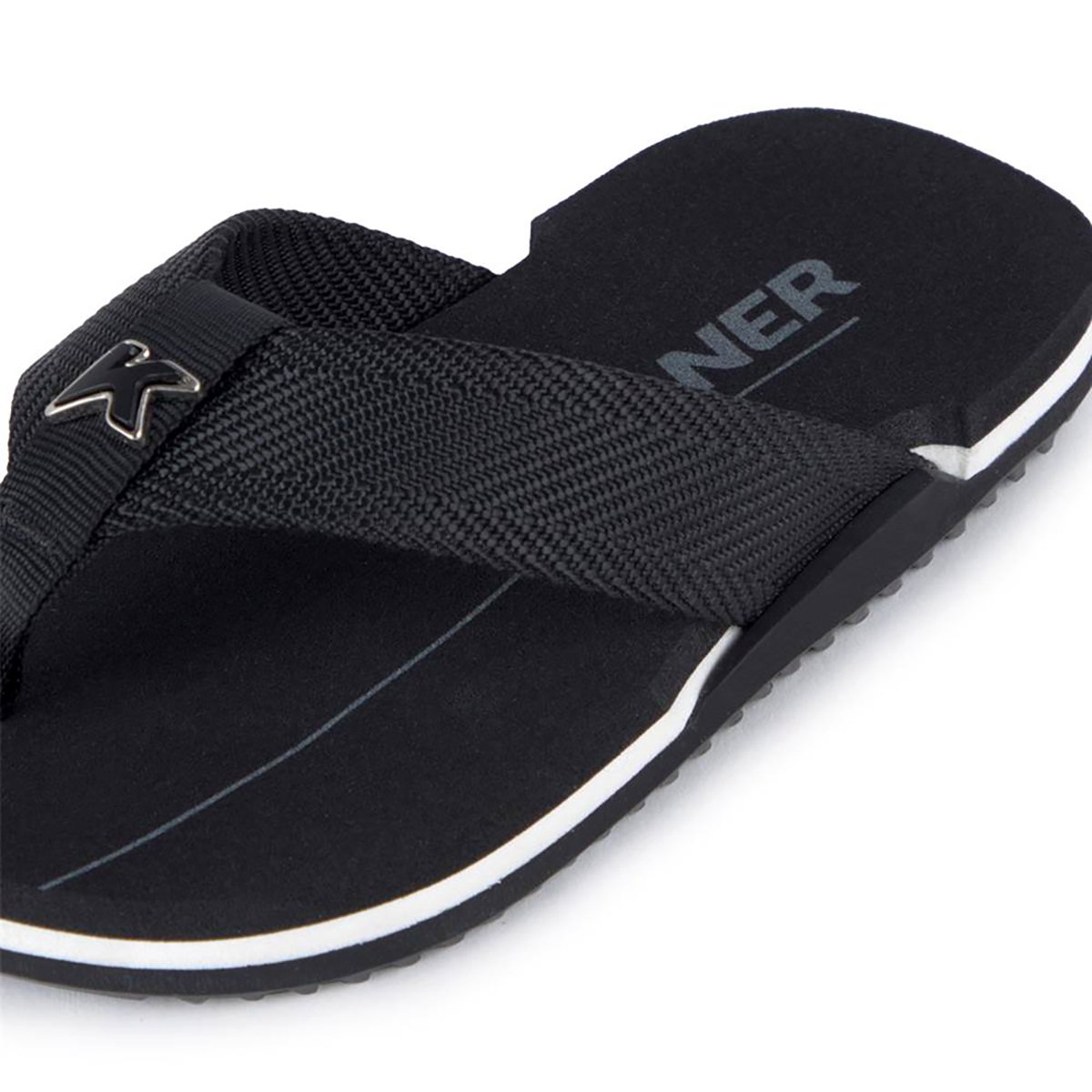 Chinelo Infantil Kenner NK6 Pro - Preto e Branco Preto/Branco 4