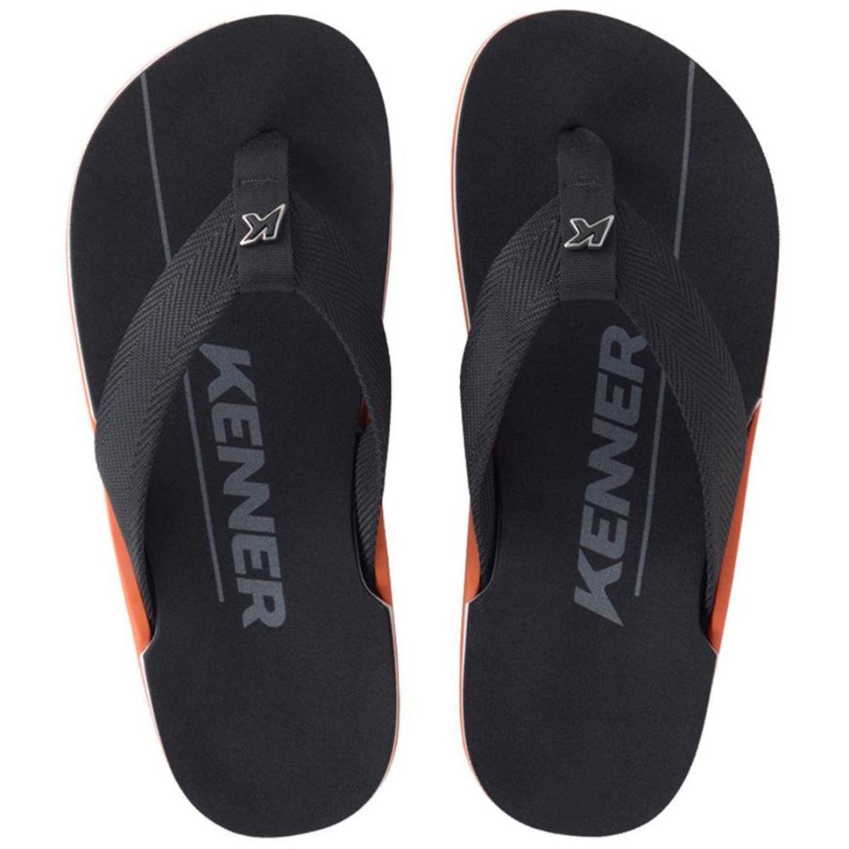 Chinelo Kenner Nk6 Pro Masculino - Preto e Laranja Preto/Laranja 2