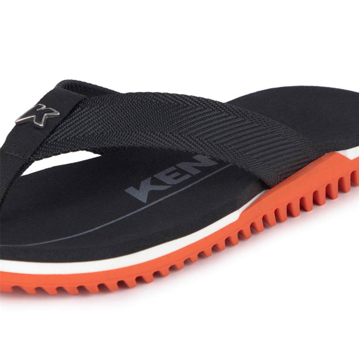 Chinelo Kenner Nk6 Pro Masculino - Preto e Laranja Preto/Laranja 4