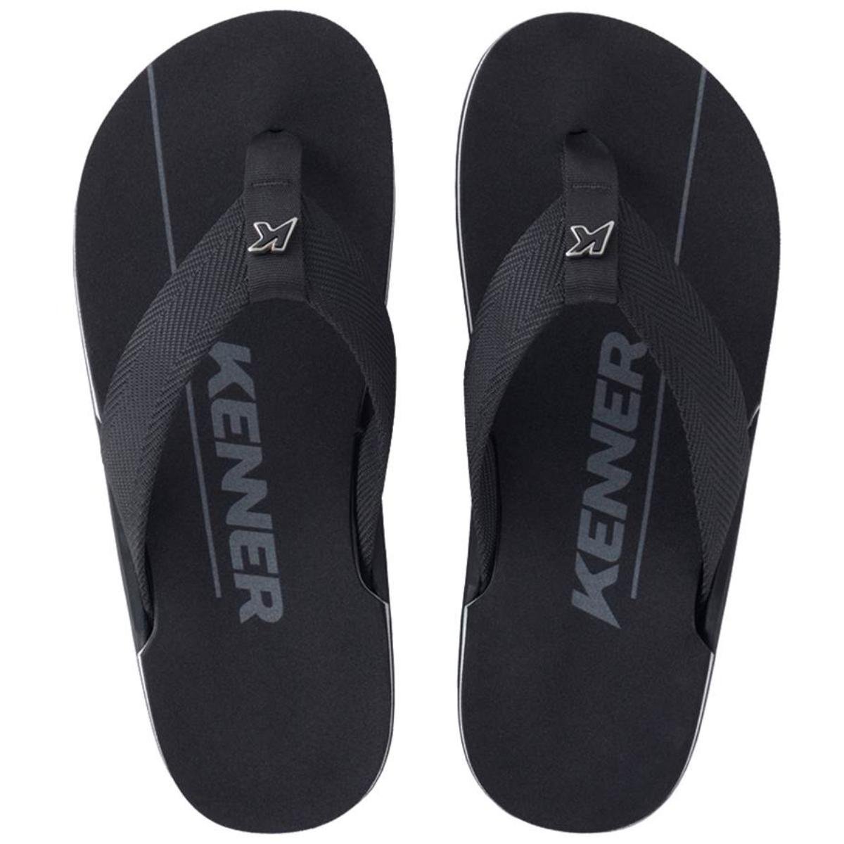 Chinelo Kenner Nk6 Pro Masculino - Preto e Branco Preto/Branco 2