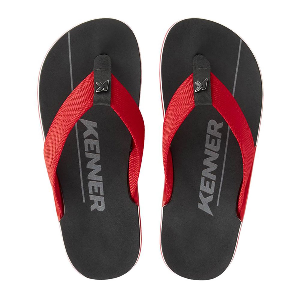 Chinelo Kenner Nk6 Pro Masculino - Preto e Vermelho Preto/Vermelho 2