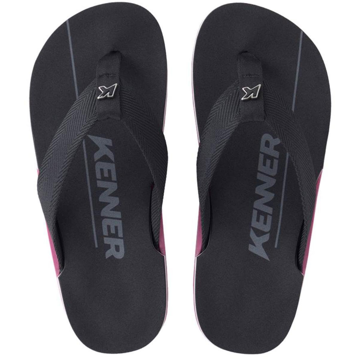 Chinelo Kenner Nk6 Pro Masculino - Preto e Rosa Preto 2