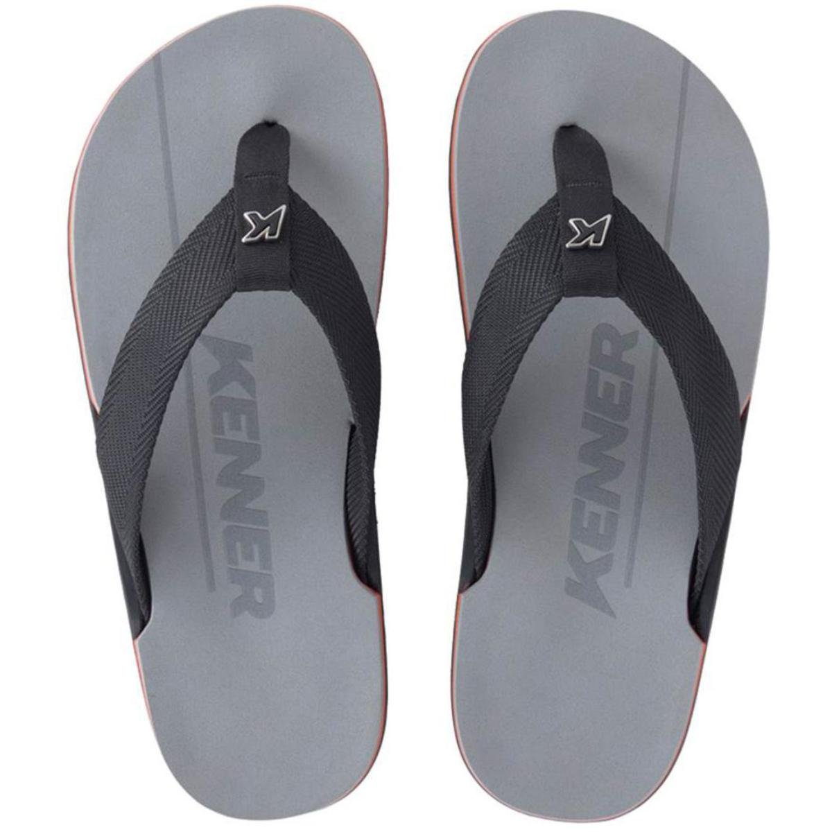 Chinelo Kenner Nk6 Pro Masculino - Cinza e Preto Cinza/Preto 2