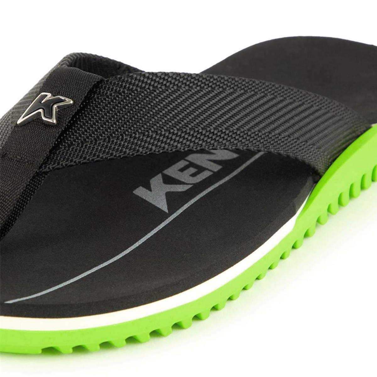 Chinelo Kenner Nk6 Pro Masculino - Preto e Verde Claro Preto/Verde Claro 4