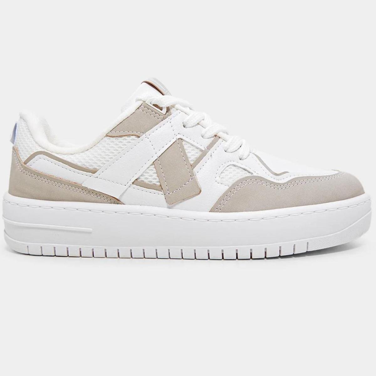 Tênis Vizzano Feminino - Branco e Bege Branco/Bege 2