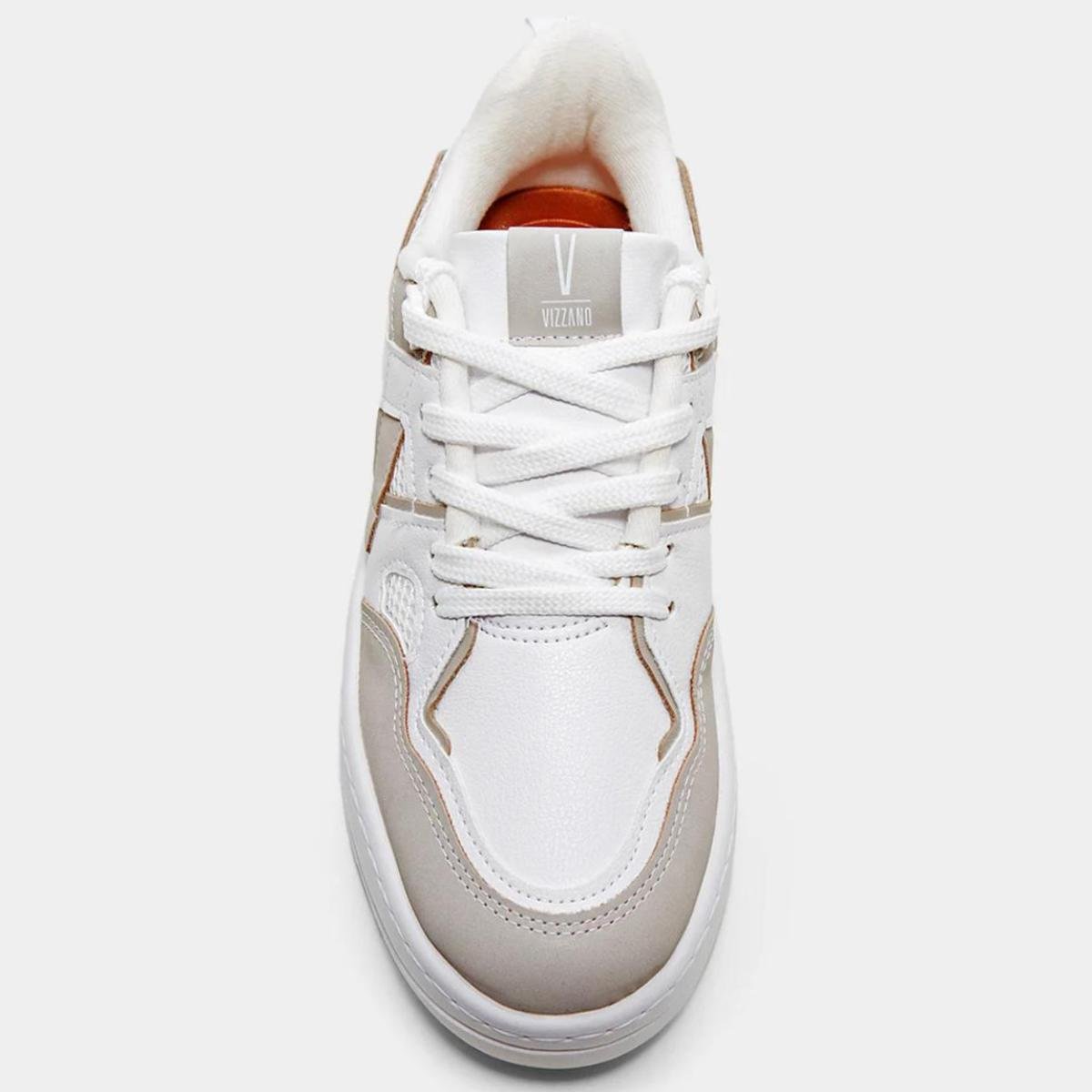 Tênis Vizzano Feminino - Branco e Bege Branco/Bege 3