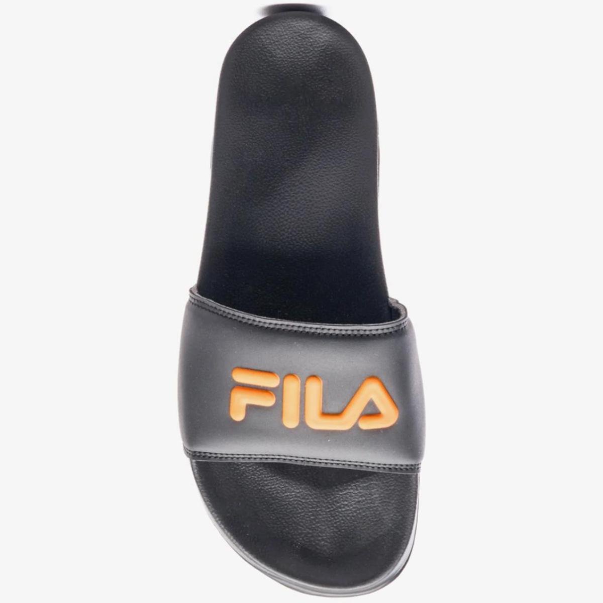 Chinelo Slide Fila Drifter Basic Masculino - Grafite e Laranja Grafite/Laranja 3