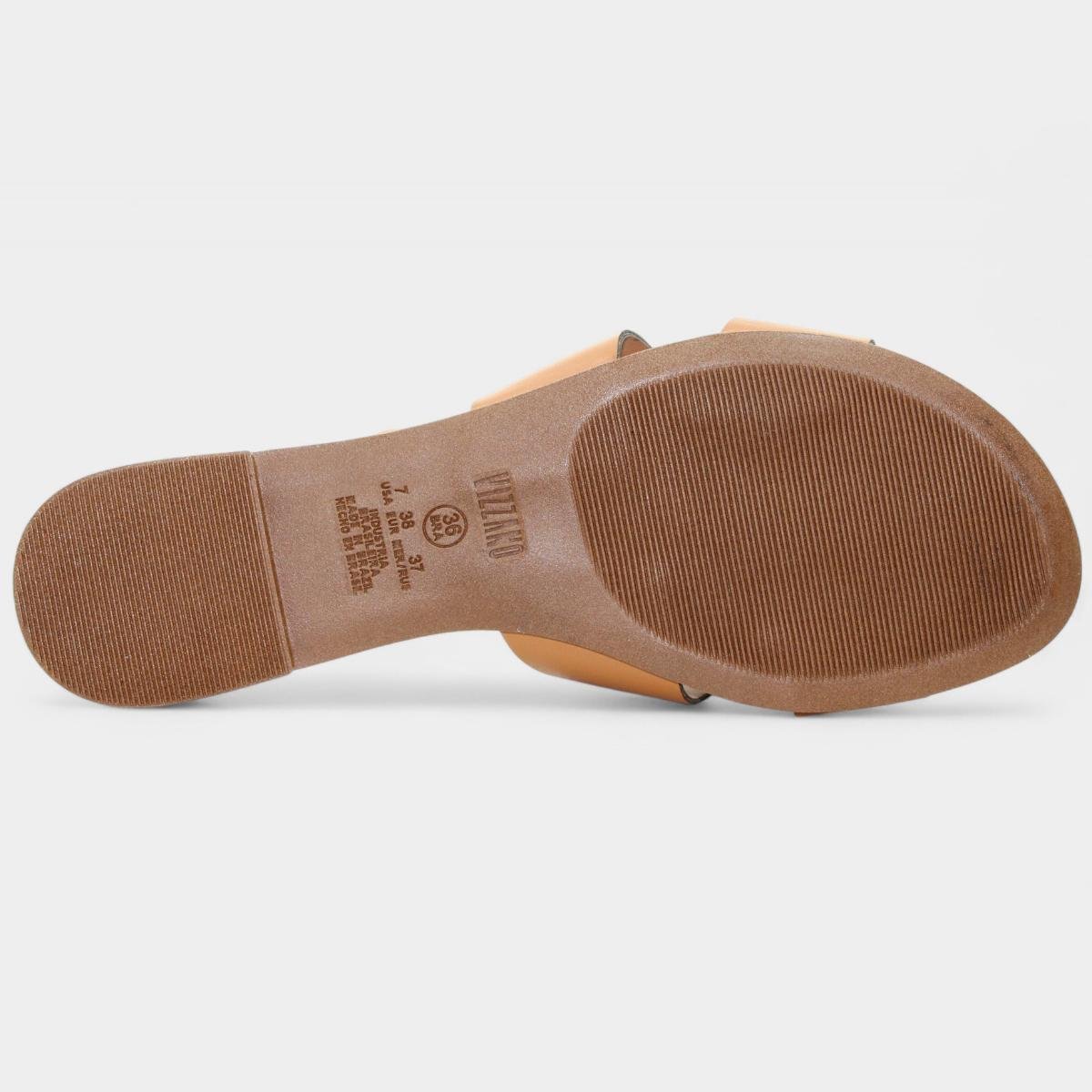 Rasteira Slide Vizzano H Básica Feminina - Caramelo Caramelo 5