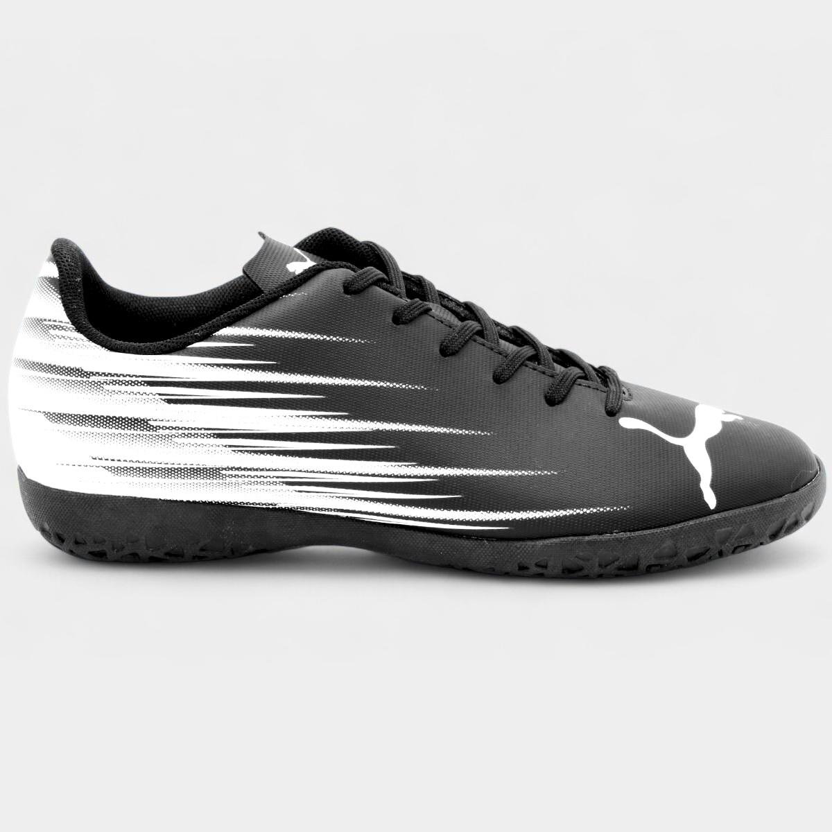 Chuteira Futsal Puma Attacanto II Masculina - Preto e Branco Preto/Branco 2