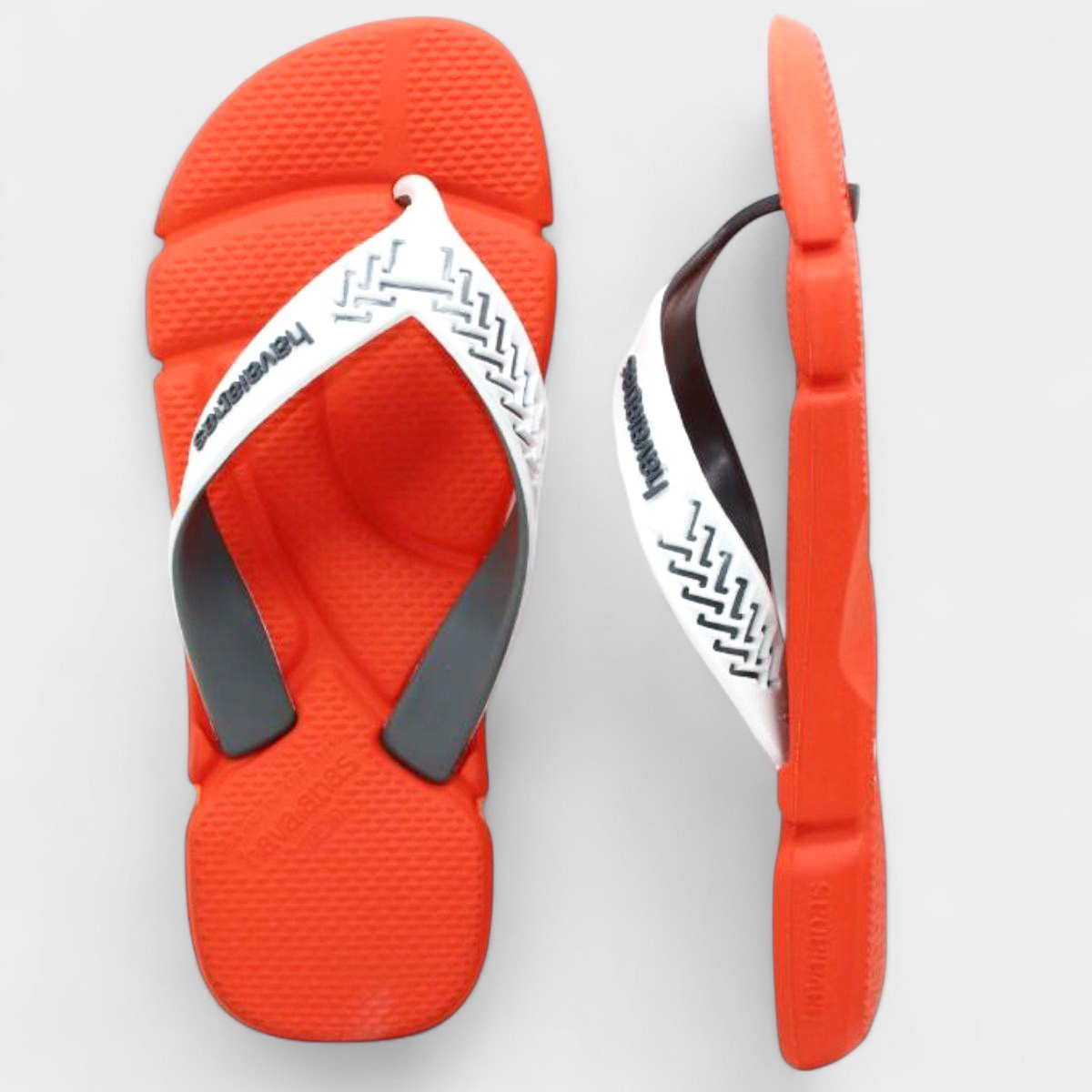Chinelo Havaianas Power 2.0 Masculino - Laranja e Cinza Laranja/Cinza 5