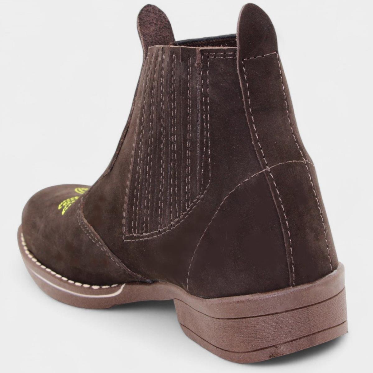 Botina Infantil Couro Moreira Toy Menino - Marrom Marrom 4