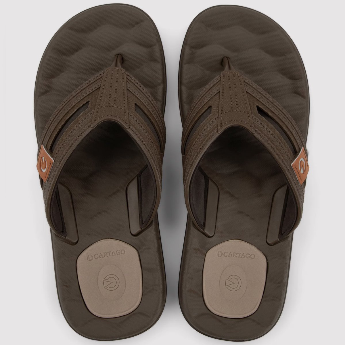 Chinelo Cartago Egeu IV Masculino - Marrom e Bege Marrom 2